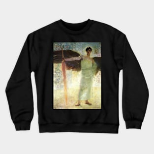 The Guardian of Paradise, 1889 by Franz Stuck Crewneck Sweatshirt